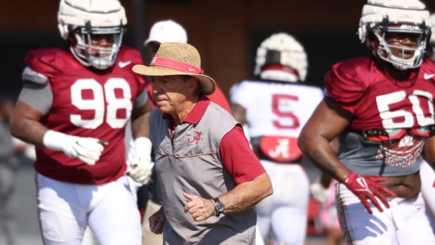 Nick Saban, Alabama football practice - March 30, 2023